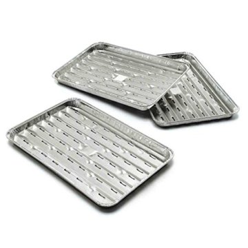Alu Grill Schalen Pfannen 10 Stück Set - Für Sauberes Raucharmes Grillen - Ideal Zum Grillen Im Garten, Backofen, Kamin - BBQ Foil Trays Aluminium, Praktisch, Robust, Leicht, Vielseitig, Wiederverwendbar -