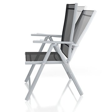 Alu Sitzgarnitur Gartenmöbel Set 7-teilig Garnitur Sitzgruppe Tisch 150x90 + 6 Stühle - 