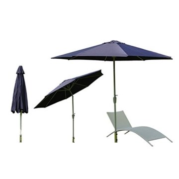 Alu Sonnenschirm Gartenschirm N18 270cm, neigbar, rostfrei ~ creme - 