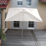 Alu Sonnenschirm Gartenschirm N23, 2x3m, rechteckig, neigbar, rostfrei ~ creme -