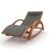 Ampel 24 Relax Schaukelstuhl Rio | 100% wetterfeste Gartenliege | vorbehandeltes Holz | mit Armlehnen | Bezug dunkelgrau - 