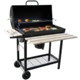 BBQ Grillwagen mit Deckel Smoker Holzkohlegrill -
