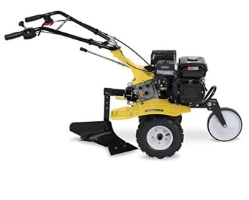 Benzin Gartenfräse / Kultivator 6 PS mit Pflug + 1 l Motoröl + 2 l Getriebeöl - 