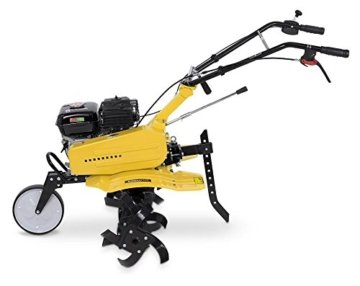 Benzin Gartenfräse / Kultivator 6 PS mit Pflug + 1 l Motoröl + 2 l Getriebeöl - 