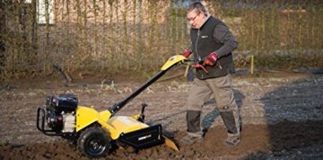 Benzin Gartenfräse / Kultivator 6,5 PS 196 ccm + 1 l Motoröl + 1 l Getriebeöl - 