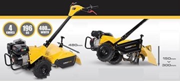 Benzin Gartenfräse / Kultivator 6,5 PS 196 ccm + 1 l Motoröl + 1 l Getriebeöl - 