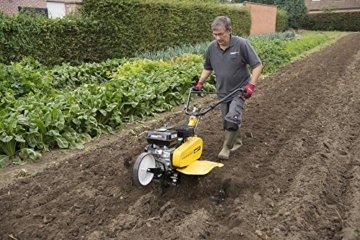 BENZIN Motorhacke Gartenfräse Kultivator Bodenfräse Pflug Rückwärtsgang 5,7 PS - 