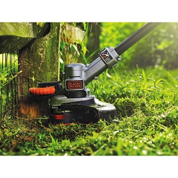 Black + Decker 18V Akku-Rasentrimmer, Motorsense, Rasenkantenschneider, 30 cm Schnittbreite, STC1840 - 