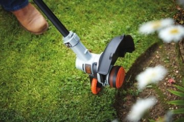 Black + Decker 18V Akku-Rasentrimmer, Motorsense, Rasenkantenschneider, 30 cm Schnittbreite, STC1840 - 