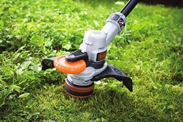 Black + Decker 18V Akku-Rasentrimmer, Motorsense, Rasenkantenschneider, 30 cm Schnittbreite, STC1840 - 