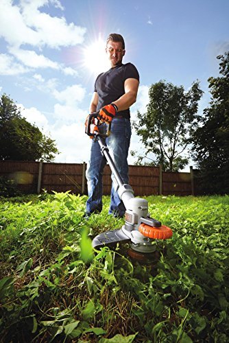 Black + Decker 18V Akku-Rasentrimmer, Motorsense, Rasenkantenschneider, 30 cm Schnittbreite, STC1840 - 