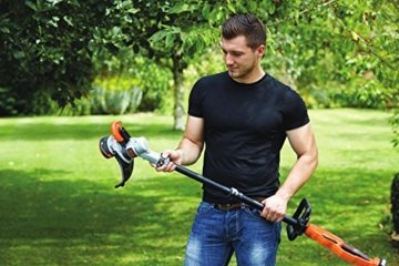 Black + Decker 18V Akku-Rasentrimmer, Motorsense, Rasenkantenschneider, 30 cm Schnittbreite, STC1840 - 