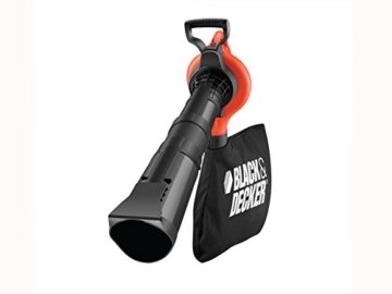 Black + Decker 3.000 Watt 3-in-1 Elektro-Laubsauger, Metall-Häckslerad, bis zu 418km/h Blasgeschwindigkeit,GW3030 - 