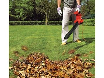 Black + Decker 3.000 Watt 3-in-1 Elektro-Laubsauger, Metall-Häckslerad, bis zu 418km/h Blasgeschwindigkeit,GW3030 - 