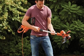 Black + Decker 550 W Rasentrimmer-Kit, Trimmer, Rasenkantenschneider, Motorsense, Schnittbreite 30 cm, inklusive 10 m Verlängerungskabel, 1 Stück, ST5530CAKIT - 