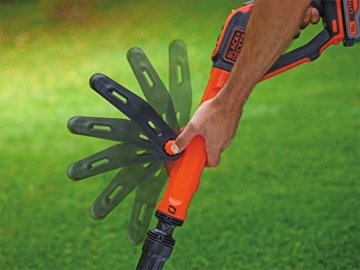 Black + Decker Akku-Rasentrimmer, Powercommand, EasyFeed, 18V, 4,0 Ah Akku / Ladegerät, 30 cm Schnittbreite, STC1840EPC - 