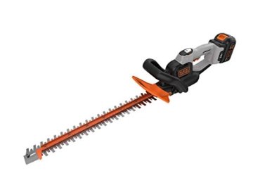 Black+Decker 54 V, 1.5 Ah Akku-Heckenschere mit Powercommand Antiblockierfunktion, 60 cm Schwertlänge, 19 mm Schnittstärke - inklusiv DualVolt Akku und Schnell-Ladegerät, 1 Stück, GTC5455PC - 