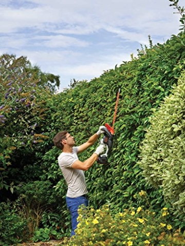 Black+Decker 54 V DualVolt Akku-Heckenschere mit Powercommand Antiblockierfunktion, 60 cm Schwertlänge, 19 mm Schnittstärke - ohne Akku und Ladegerät, 1 Stück, GTC5455PCB - 