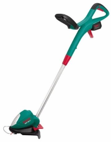 Bosch ART 26 LI Akku-Rasentrimmer + 23 Kunststoffmesser + Pflanzenschutzbügel + Akku und Ladegerät (18 V, 26 cm Ø, 2,4 kg) -
