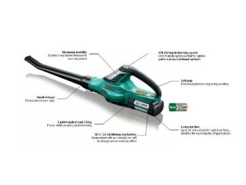 Bosch DIY Laubbläser ALB 36 LI, Akku, Ladegerät, Karton (36 V, 2,6 Ah, Luftgeschwindigkeit 180- 260 km/h) - 