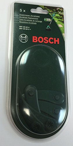 Bosch Genuine Durablade Klingen, für Bosch Rasentrimmer ART 23-18Li kabellos, Durchmesser 230 mm, 5 Stück, c/w STANLEY KeyTape Cadbury Schokoriegel - 