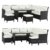 BOSTON Poly Rattan Gartenmöbel Schwarz Gartenset Lounge Sitzgruppe Gartengarnitur - 