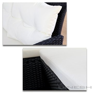 BOSTON Poly Rattan Gartenmöbel Schwarz Gartenset Lounge Sitzgruppe Gartengarnitur - 