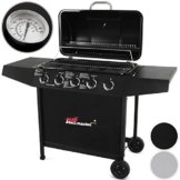 Broil-master Gasgrill BBQ GRILLWAGEN Edelstahl-Brennerr 5 Hauptbrenner in Farbe: schwarz -