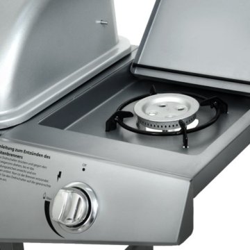 Broil-master Gasgrill BBQ GRILLWAGEN Stahl-Brenner 4 Hauptbrenner + 1 Seitenbrenner in Farbe: silber - 