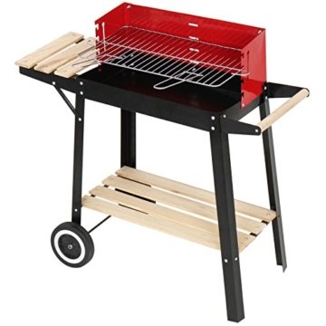 Broilmaster Grill, BBQ Grillwagen mit Feuerbox, schwarz / rot, 83 x 77,5 x 39,5 cm, BBQS10 - 