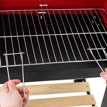 Broilmaster Grill, BBQ Grillwagen mit Feuerbox, schwarz / rot, 83 x 77,5 x 39,5 cm, BBQS10 - 