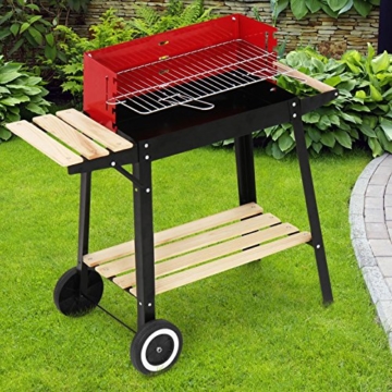 Broilmaster Grill, BBQ Grillwagen mit Feuerbox, schwarz / rot, 83 x 77,5 x 39,5 cm, BBQS10 - 