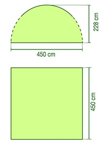 Coleman Pavillon Event Shelter, hellgrau/grün, 450 x 450 x 228 cm - 