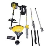 Craftworx 5in1 Multifunktionsgerät 3-Zahn-Messeraufsatz, Trimmerspule, Heckenschere und Verlängerung -