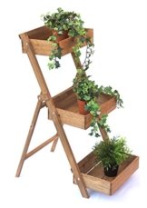 DanDiBo Kräuterregal Fiora-1 aus Holz 90cm Blumentreppe Pflanzentreppe Blumenständer -