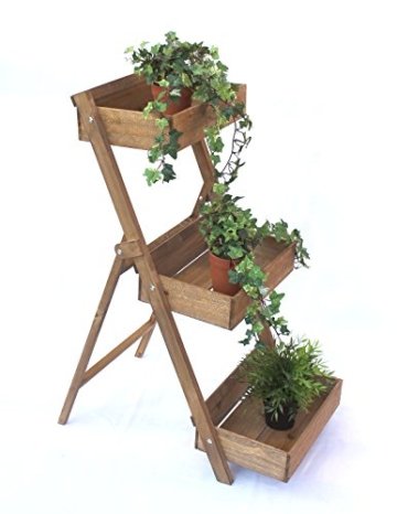 DanDiBo Kräuterregal Fiora-1 aus Holz 90cm Blumentreppe Pflanzentreppe Blumenständer - 
