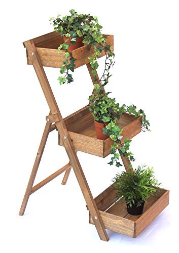 DanDiBo Kräuterregal Fiora-1 aus Holz 90cm Blumentreppe Pflanzentreppe Blumenständer -