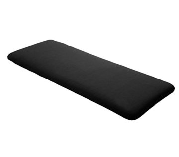 Dehner Bankauflage uni 2-Sitzer, ca. 120 x 45 x 6 cm, Polyacryl, schwarz -