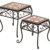 Dehner Blumenhocker Nela 2er Set, Höhe 25 / 30 cm, Mosaikdesign, Metall -