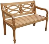 Dehner Gartenbank Brighton 2-Sitzer, ca. 115 x 60 x 89.5 cm, FSC Akazienholz, natur -