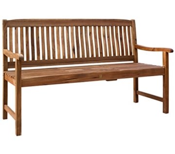 Dehner Gartenbank Oslo 3-Sitzer, ca. 150 x 66 x 83 cm, FSC Akazienholz, natur - 