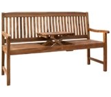 Dehner Gartenbank Oslo 3-Sitzer, ca. 150 x 66 x 83 cm, FSC Akazienholz, natur -