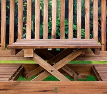 Dehner Gartenbank Oslo 3-Sitzer, ca. 150 x 66 x 83 cm, FSC Akazienholz, natur - 