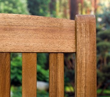 Dehner Gartenbank Oslo 3-Sitzer, ca. 150 x 66 x 83 cm, FSC Akazienholz, natur - 