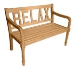 Dehner Gartenbank Relax, 2-Sitzer, ca. 120 x 64 x 89 cm, FSC Akazienholz, natur -