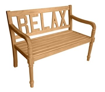 Dehner Gartenbank Relax, 2-Sitzer, ca. 120 x 64 x 89 cm, FSC Akazienholz, natur -