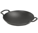 Dehner Grill-Wokpfanne, Ø 38 cm, Höhe 19 cm, Gusseisen, schwarz -