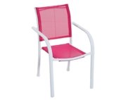 Dehner Kindersessel Flip, ca. 58 x 42 x 37 cm, Stahlrohr-Gestell, Kunststoffgewebe, pink -