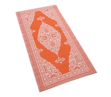Dehner Outdoor Teppich, ca. 180 x 90 cm, Polypropylen, orange -