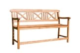 Dehner Parkbank Malmoe 3-Sitzer, ca. 166 x 99 x 62 cm, FSC Akazienholz, geölt, natur -